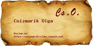 Csizmarik Olga névjegykártya